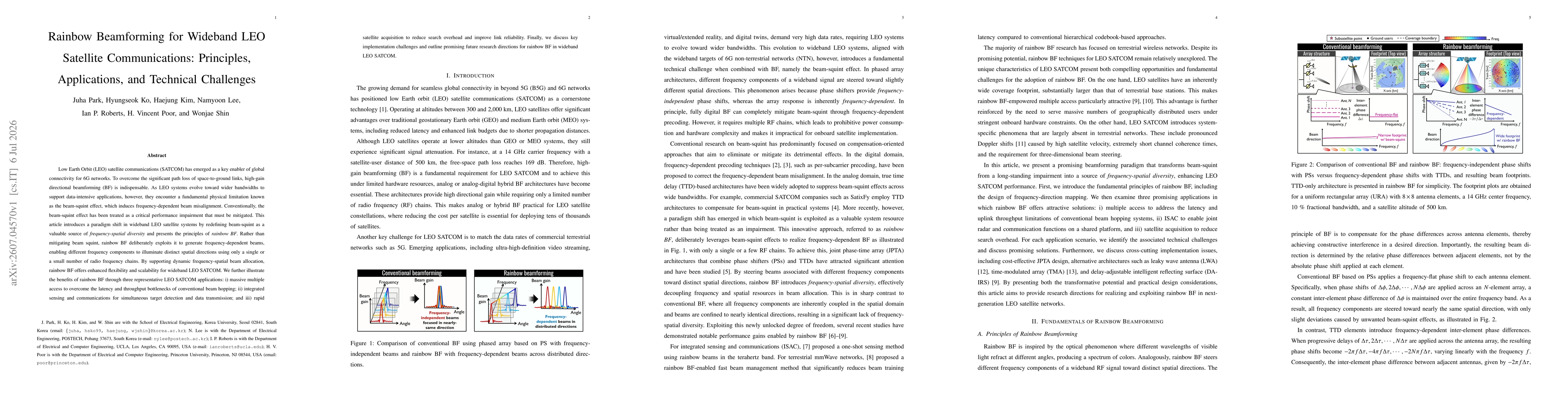 Thumbnail for Rainbow Beamforming for Wideband LEO Satellite Communications: Principles, Applications, and Technical Challenges