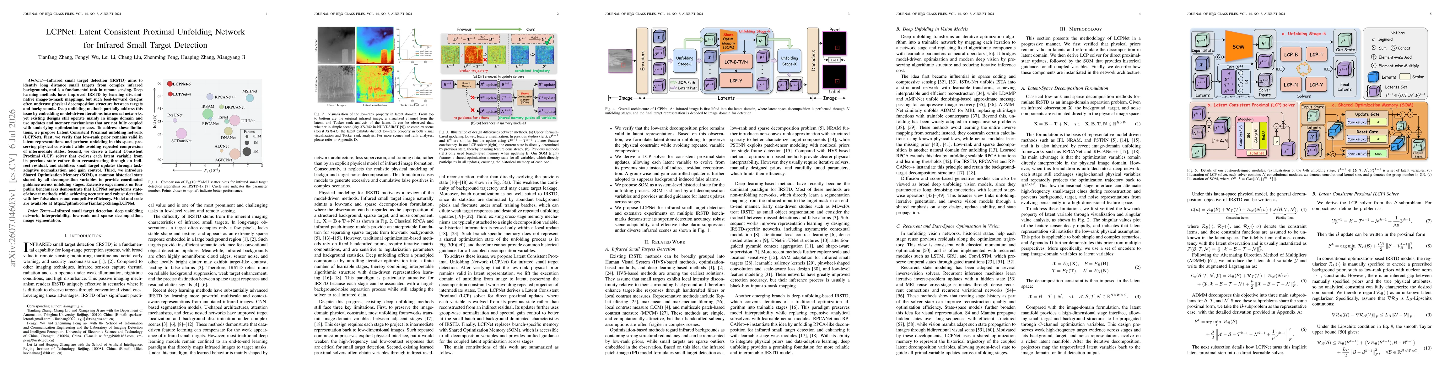 Thumbnail for LCPNet: Latent Consistent Proximal Unfolding Network for Infrared Small Target Detection