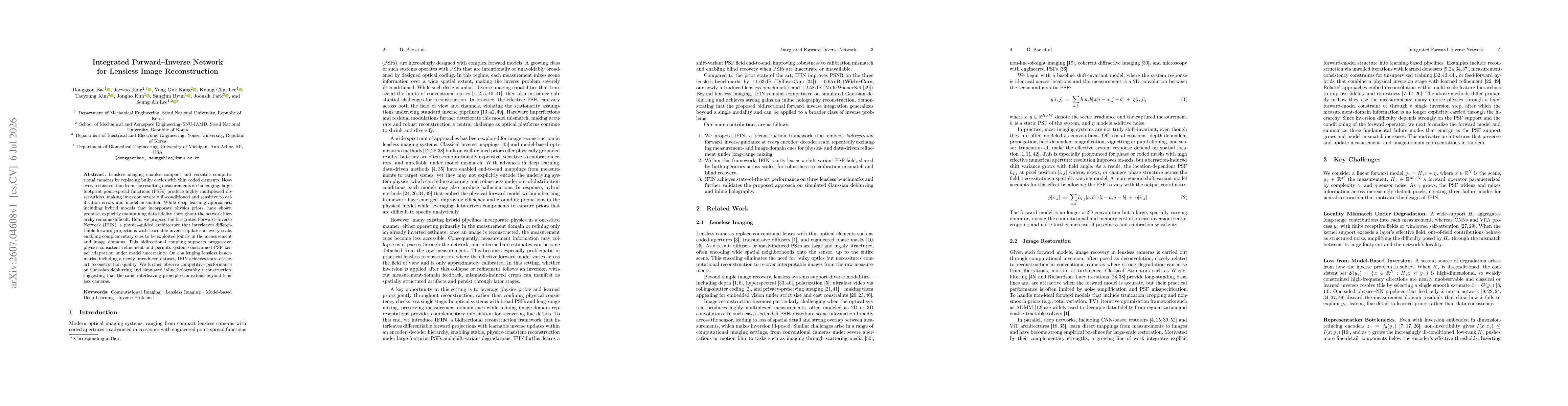 Thumbnail for Integrated Forward-Inverse Network for Lensless Image Reconstruction