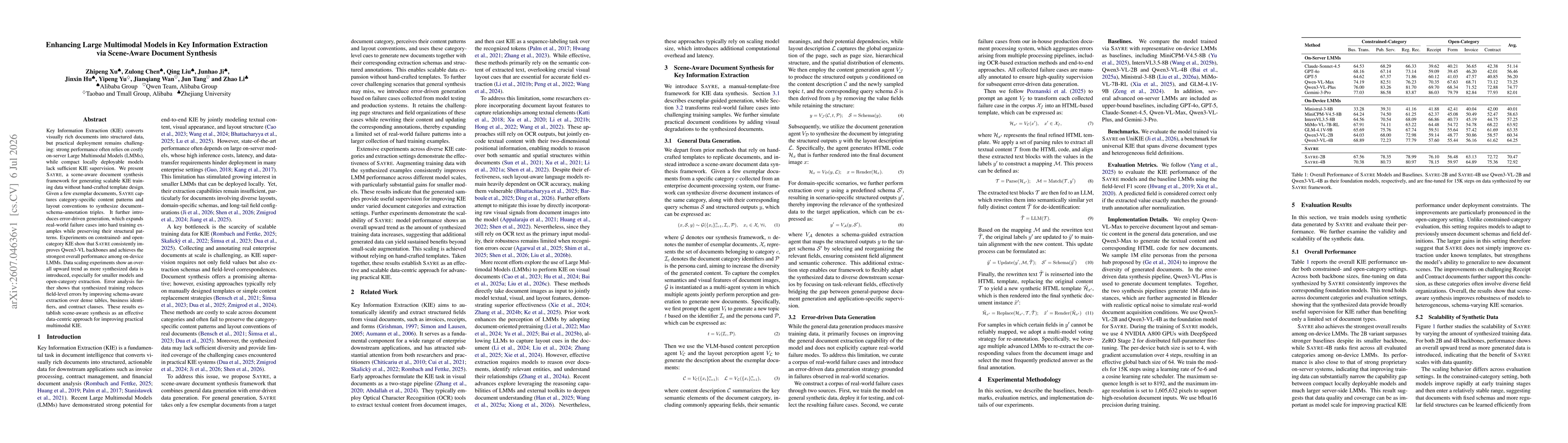 Thumbnail for Enhancing Large Multimodal Models in Key Information Extraction via Scene-Aware Document Synthesis