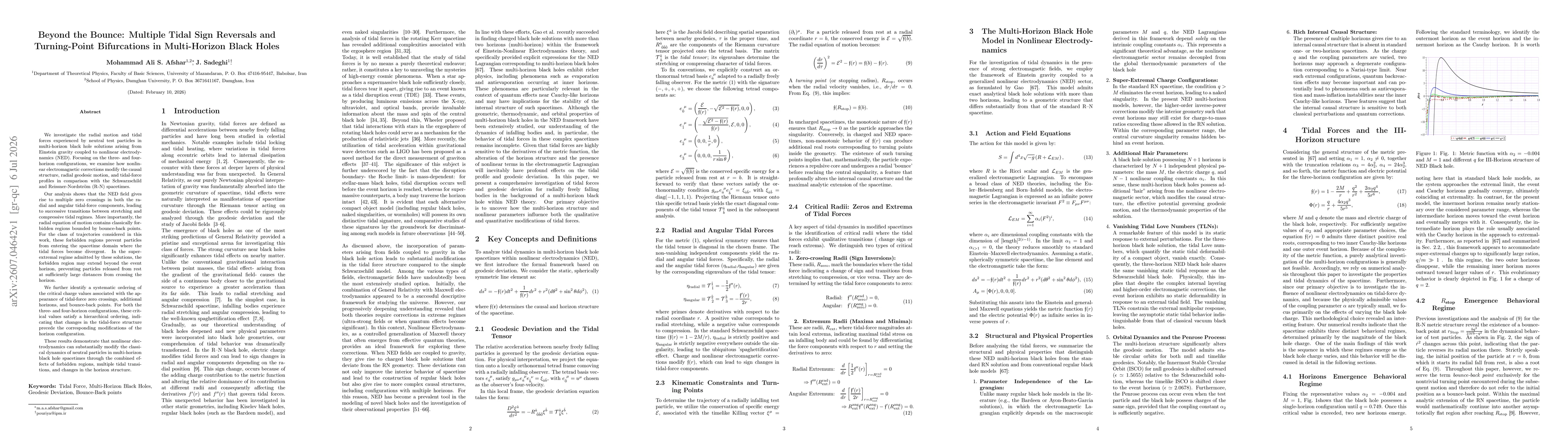 Thumbnail for Beyond the Bounce: Multiple Tidal Sign Reversals and Turning-Point Bifurcations in Multi-Horizon Black Holes