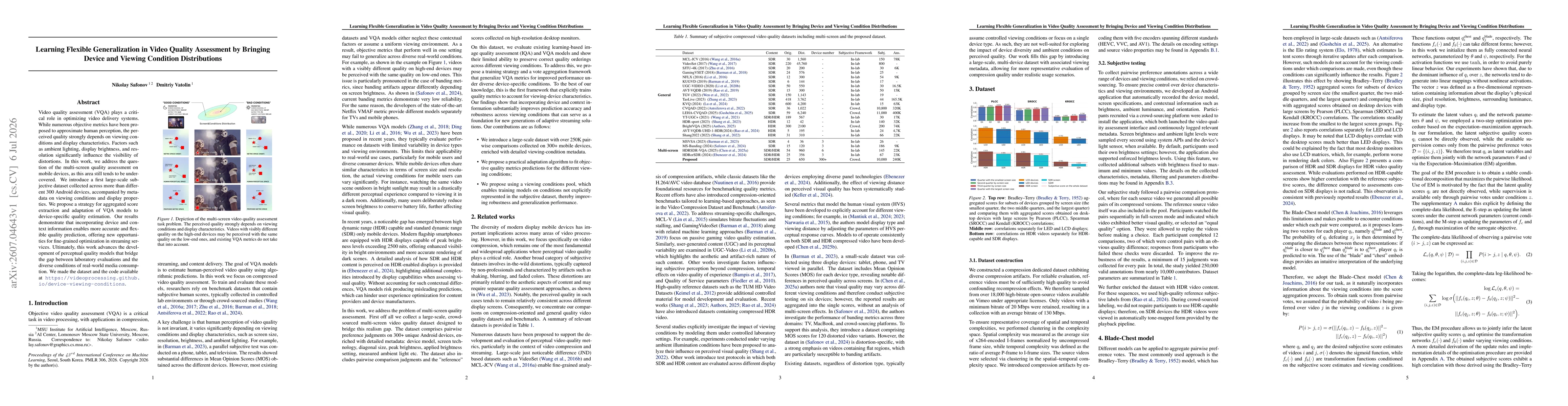 Thumbnail for Learning Flexible Generalization in Video Quality Assessment by Bringing Device and Viewing Condition Distributions