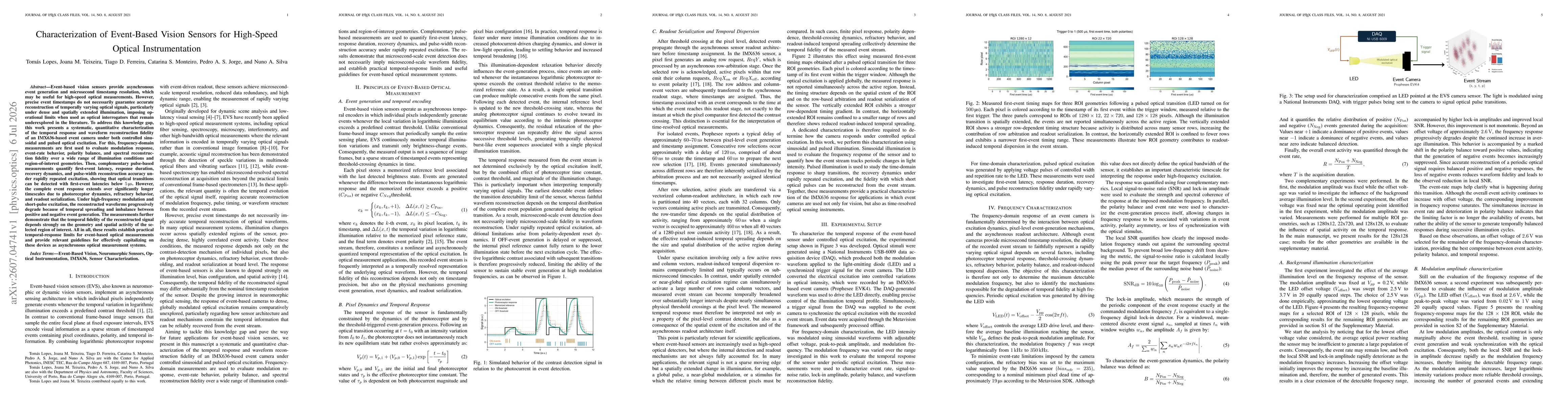 Thumbnail for Characterization of Event-Based Vision Sensors for High-Speed Optical Instrumentation
