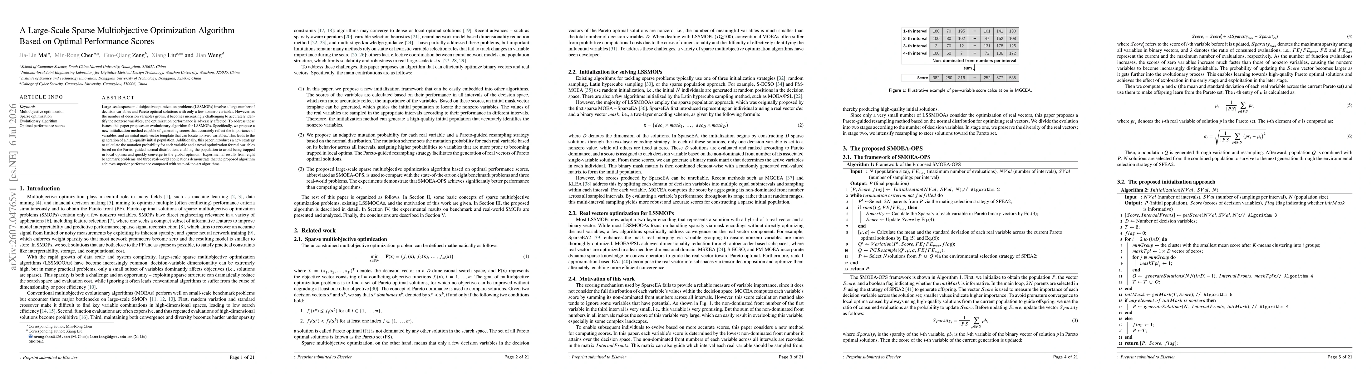 Thumbnail for A Large-Scale Sparse Multiobjective Optimization Algorithm Based on Optimal Performance Scores