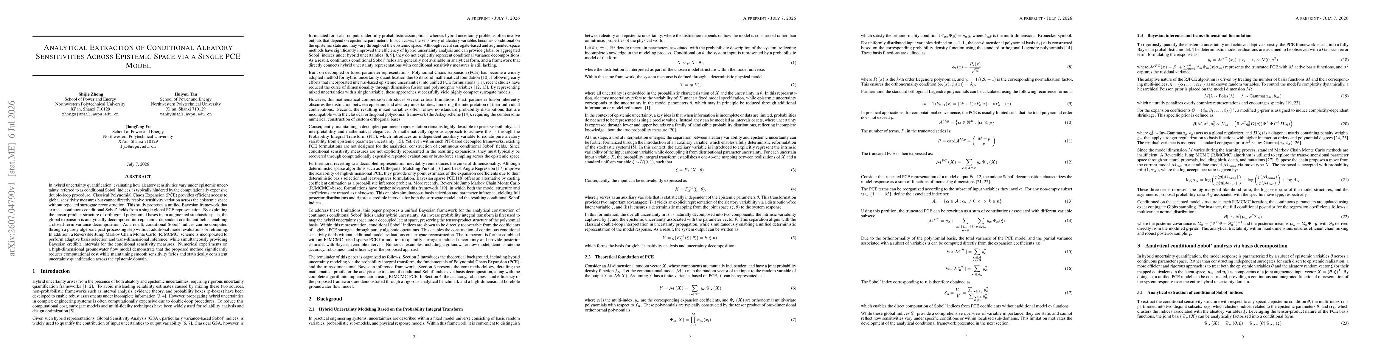 Thumbnail for Analytical Extraction of Conditional Aleatory Sensitivities Across Epistemic Space via a Single PCE Model