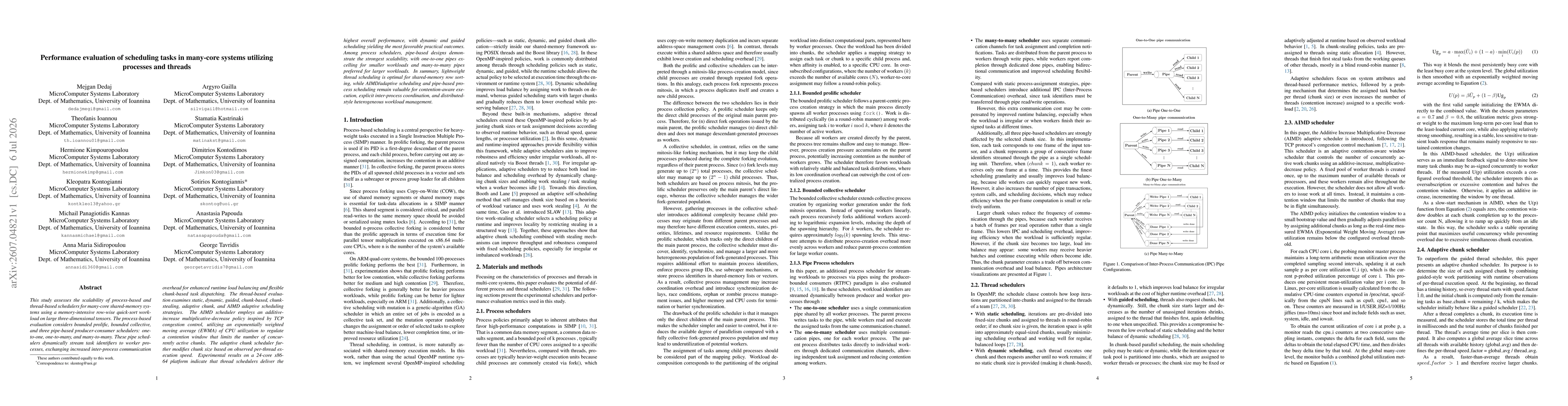 Thumbnail for Performance evaluation of scheduling tasks in many-core systems utilizing processes and threads