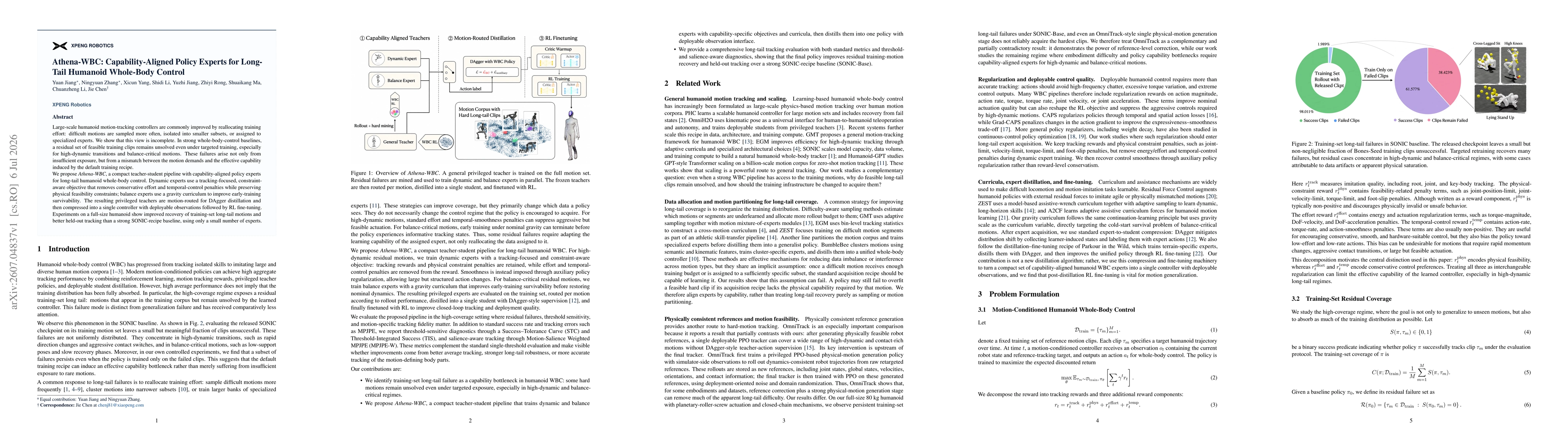 Thumbnail for Athena-WBC: Capability-Aligned Policy Experts for Long-Tail Humanoid Whole-Body Control