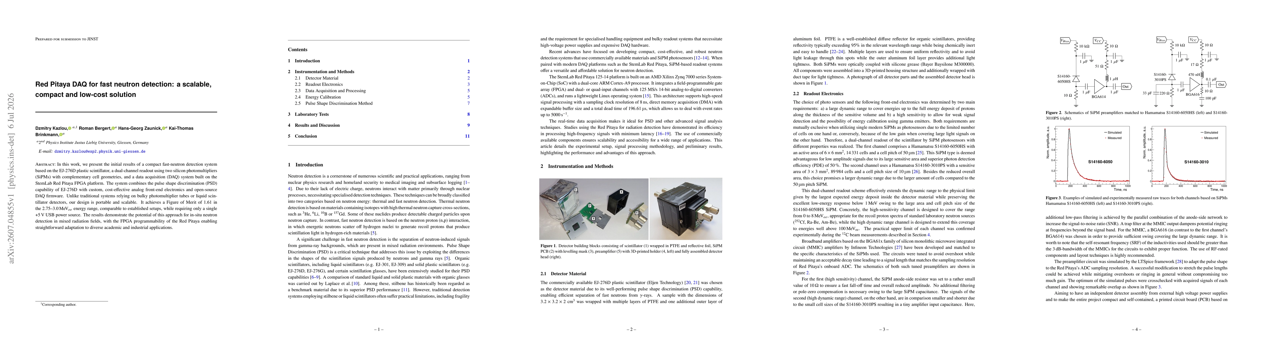 Thumbnail for Red Pitaya DAQ for fast neutron detection: a scalable, compact and low-cost solution