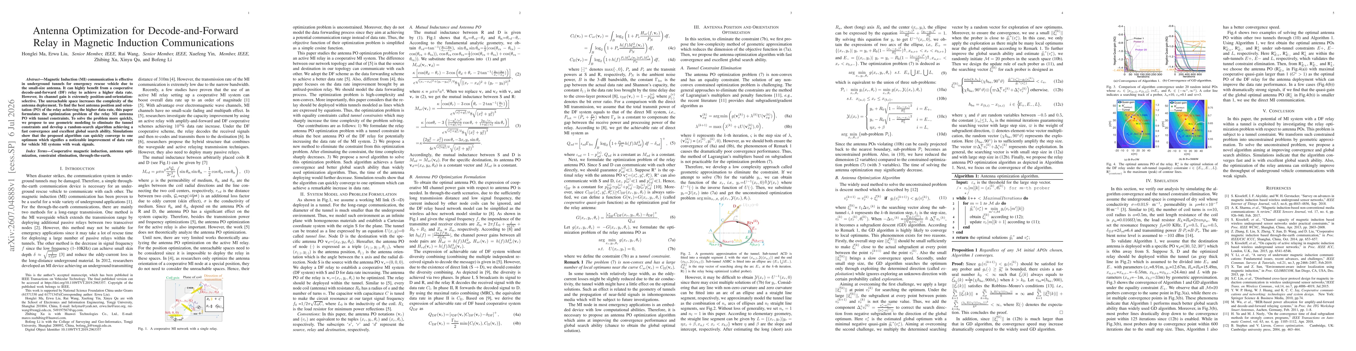 Thumbnail for Antenna Optimization for Decode-and-Forward Relay in Magnetic Induction Communications