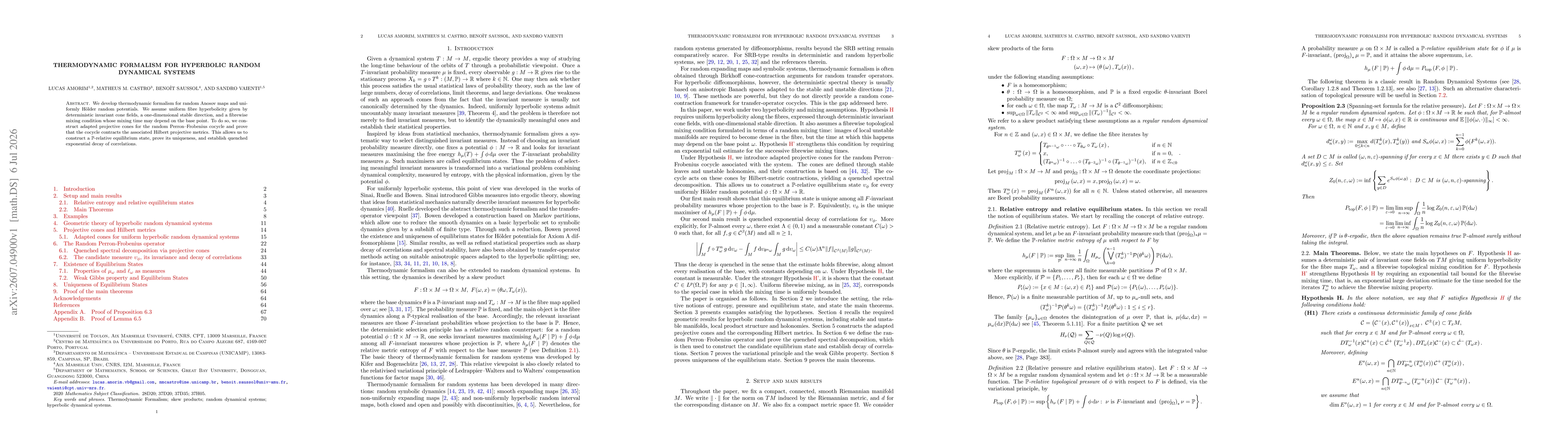 Thumbnail for Thermodynamic formalism for hyperbolic random dynamical systems