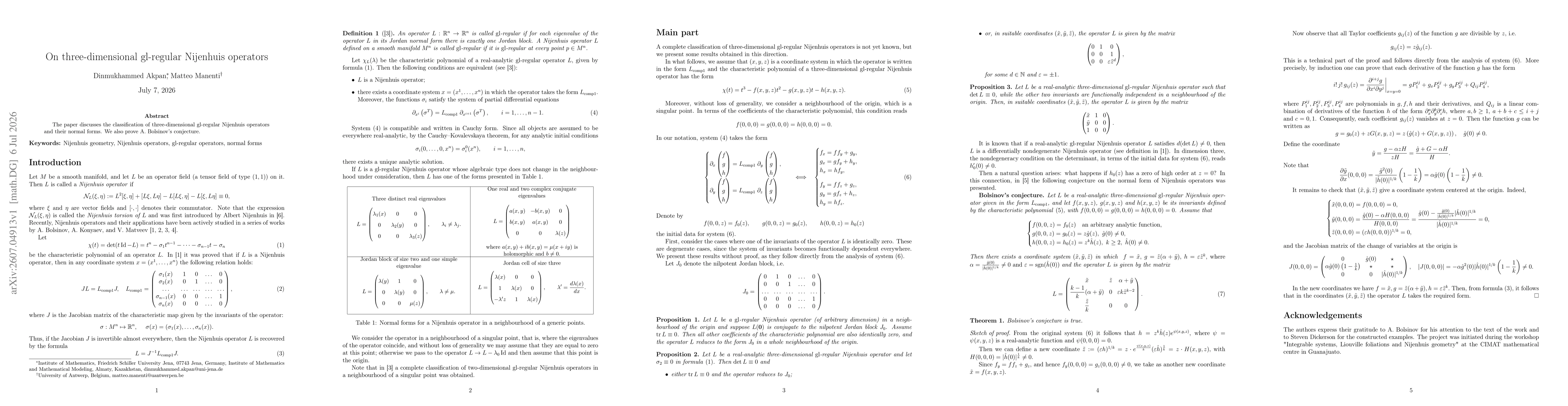 Thumbnail for On three-dimensional $\operatorname{gl}$-regular Nijenhuis operators