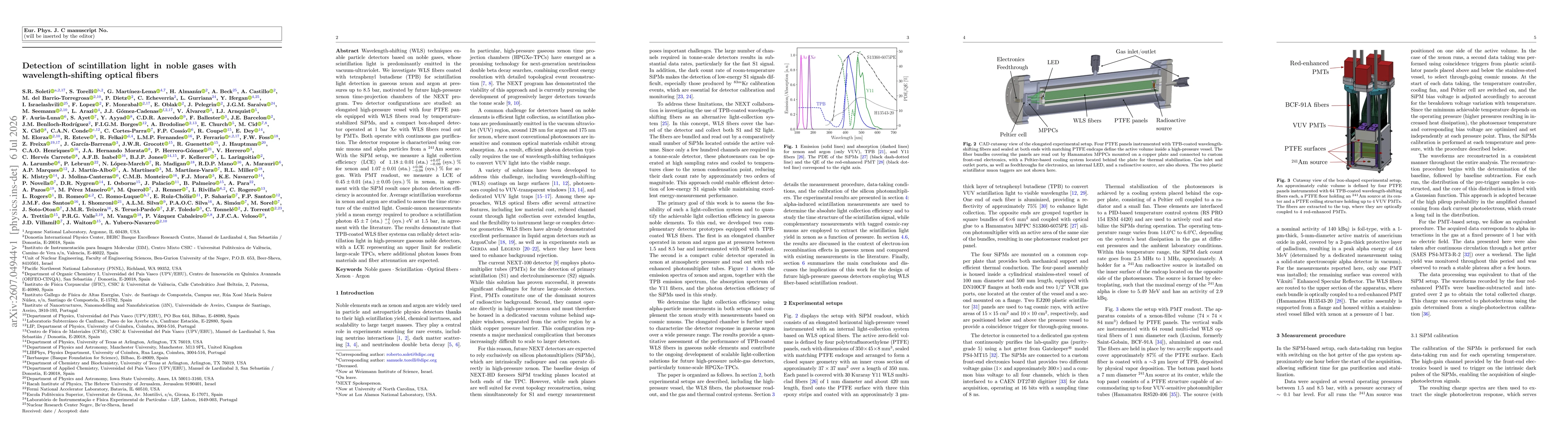 Thumbnail for Detection of scintillation light in noble gases with wavelength-shifting optical fibers