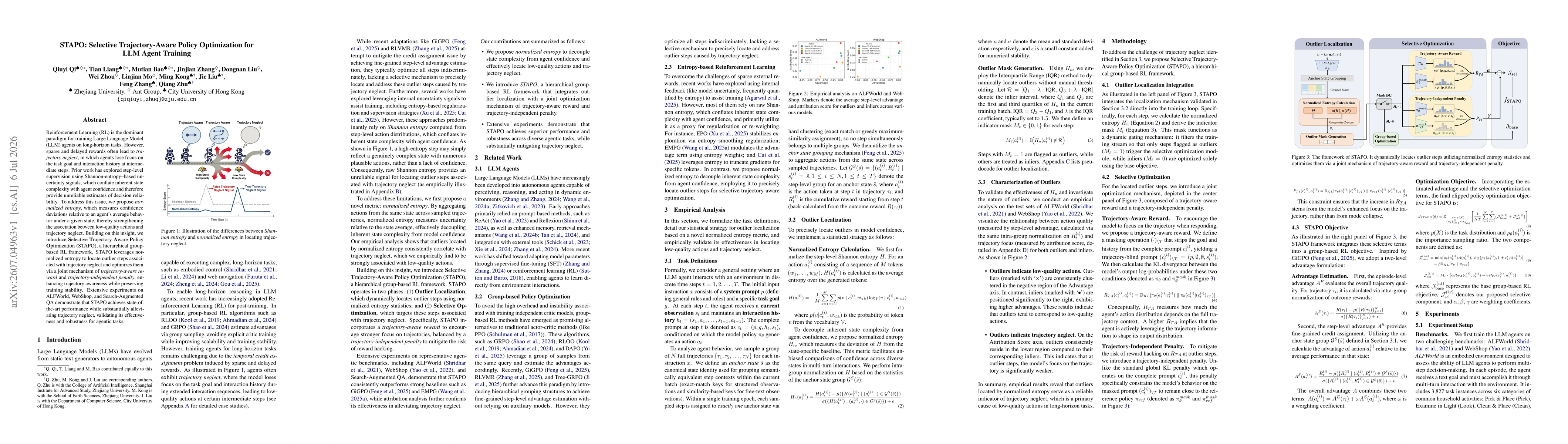 Thumbnail for STAPO: Selective Trajectory-Aware Policy Optimization for LLM Agent Training