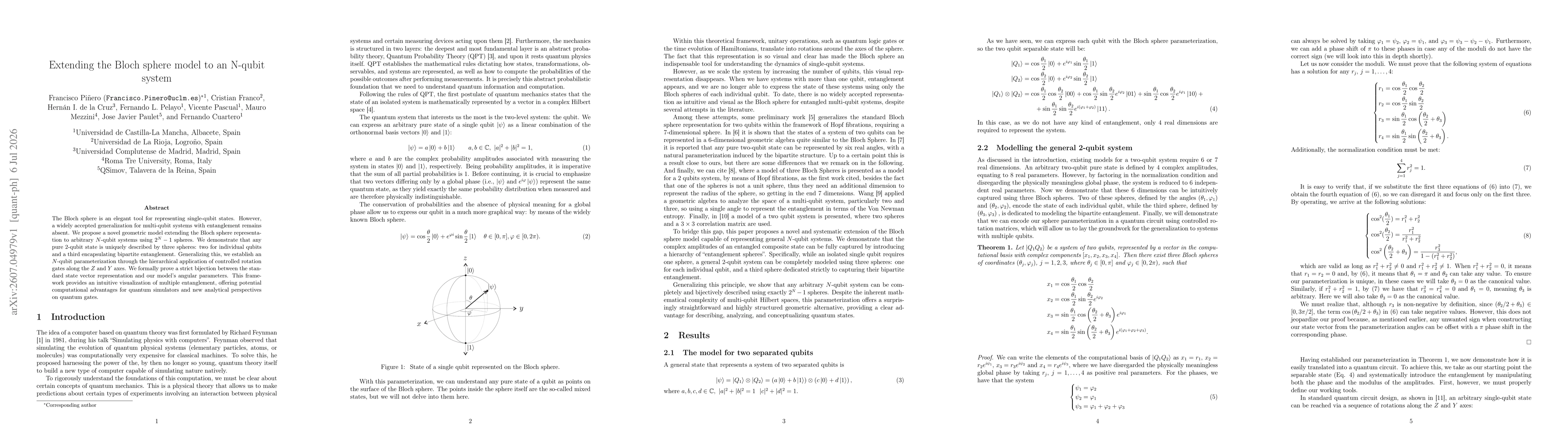 Thumbnail for Extending the Bloch sphere model to an N-qubit system