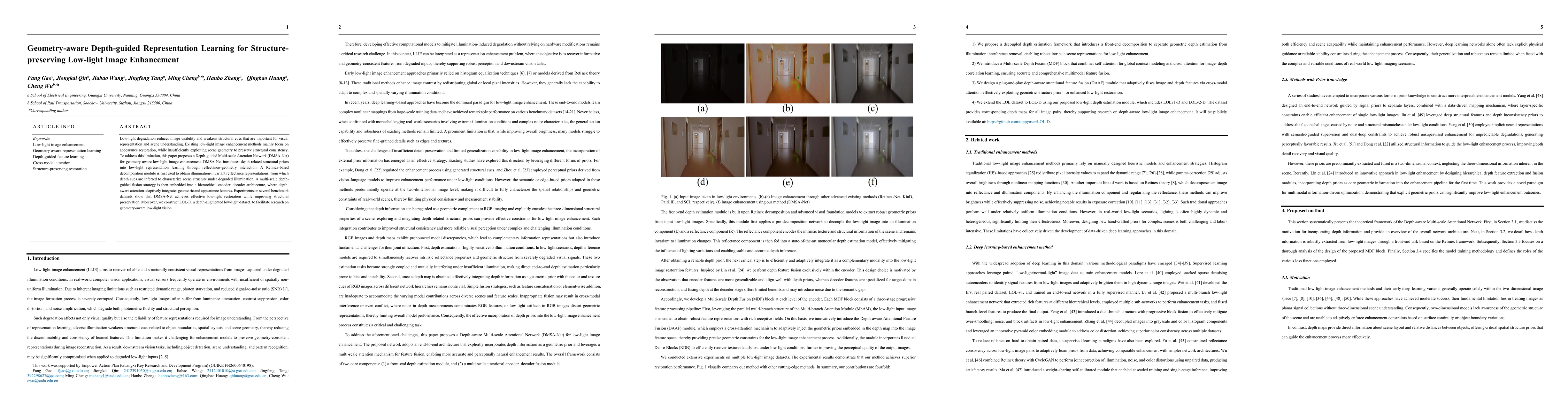 Thumbnail for Geometry-aware Depth-guided Representation Learning for Structure-preserving Low-light Image Enhancement