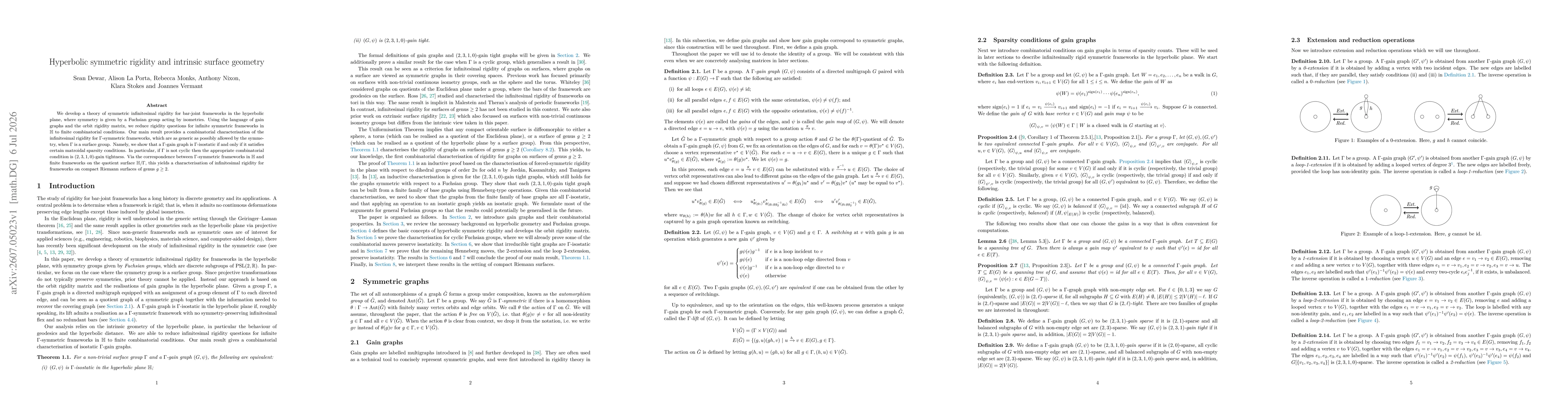Thumbnail for Hyperbolic symmetric rigidity and intrinsic surface geometry