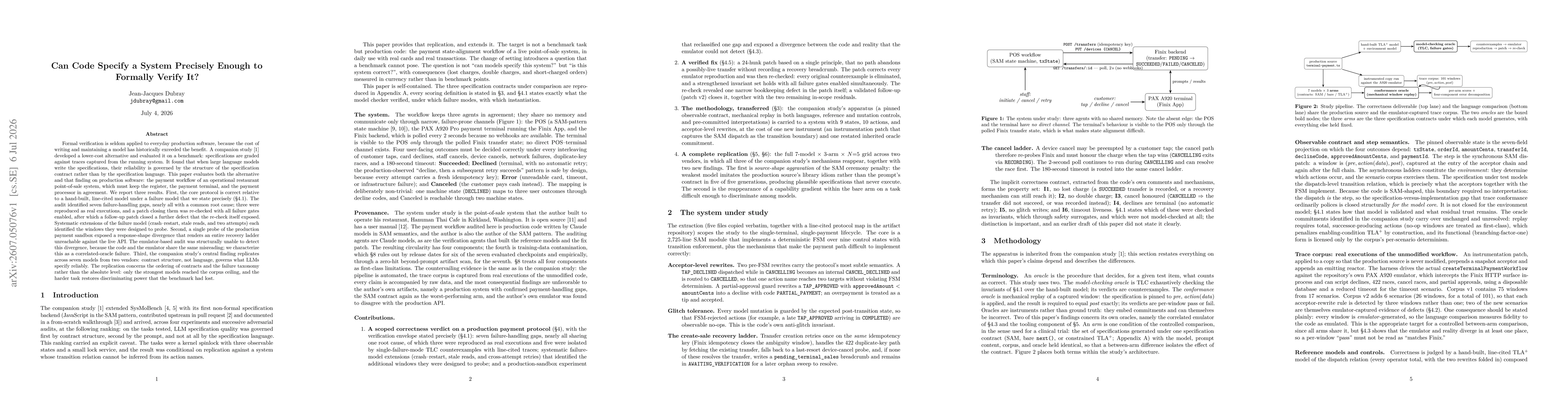 Thumbnail for Can Code Specify a System Precisely Enough to Formally Verify It?