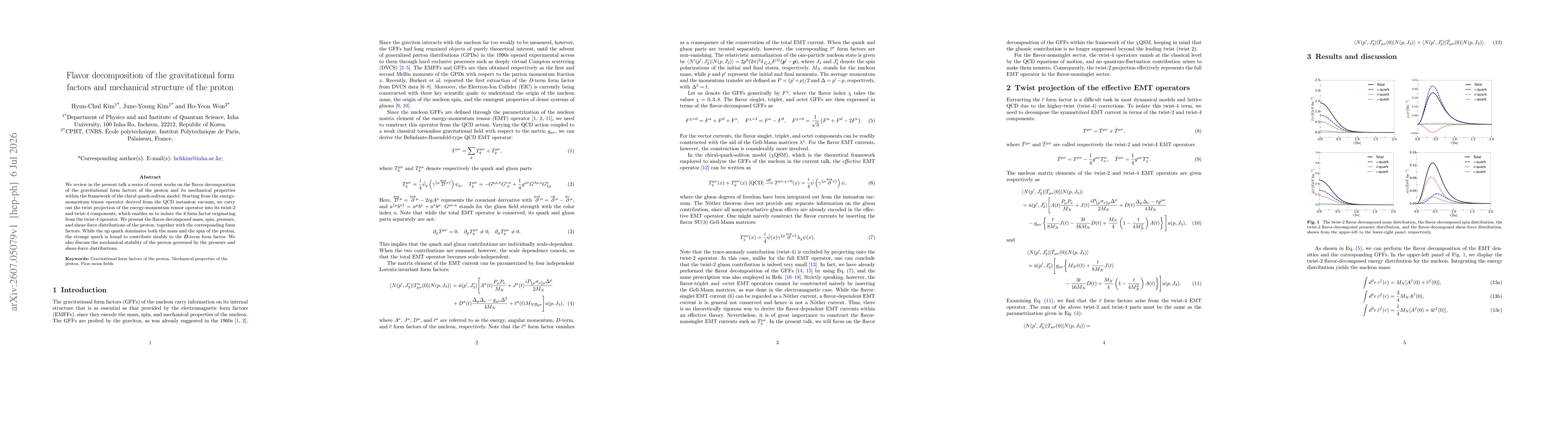 Thumbnail for Flavor decomposition of the gravitational form factors and mechanical structure of the proton