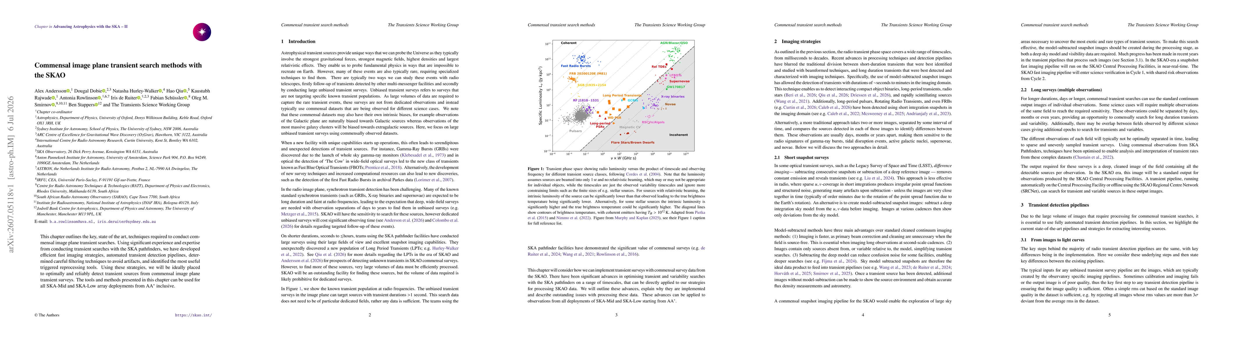 Thumbnail for Commensal image plane transient search methods with the SKAO