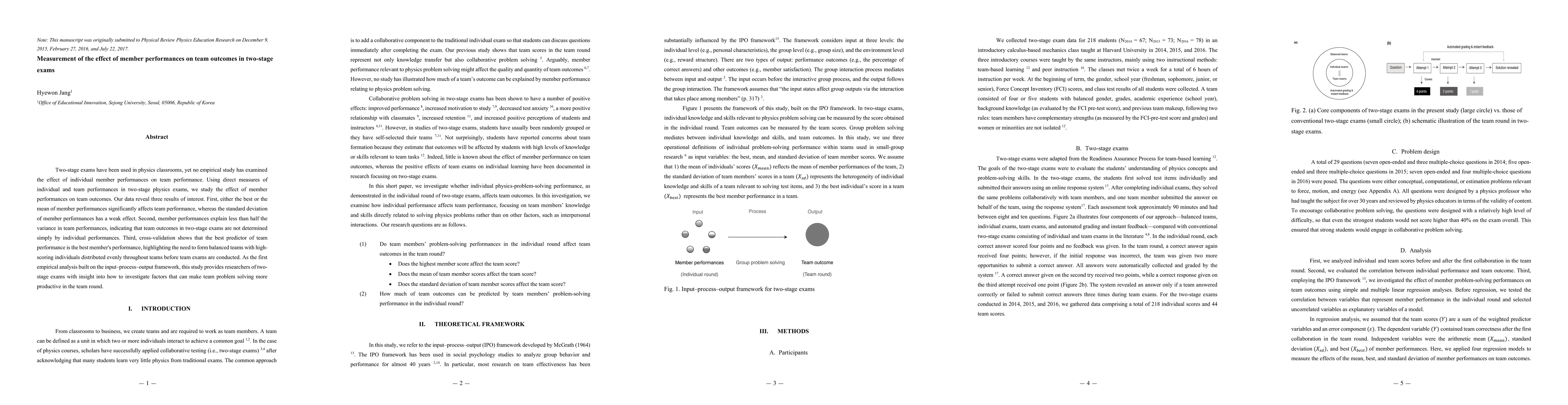 Thumbnail for Measurement of the effect of member performances on team outcomes in two-stage exams