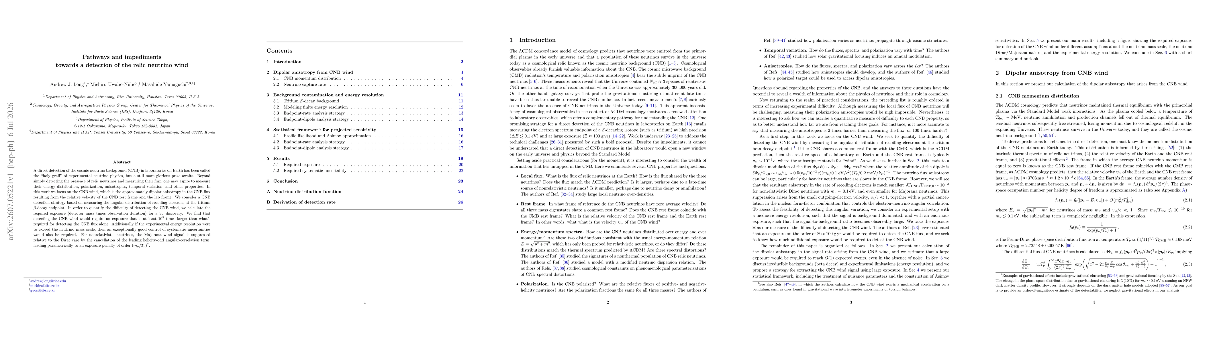 Thumbnail for Pathways and impediments towards a detection of the relic neutrino wind
