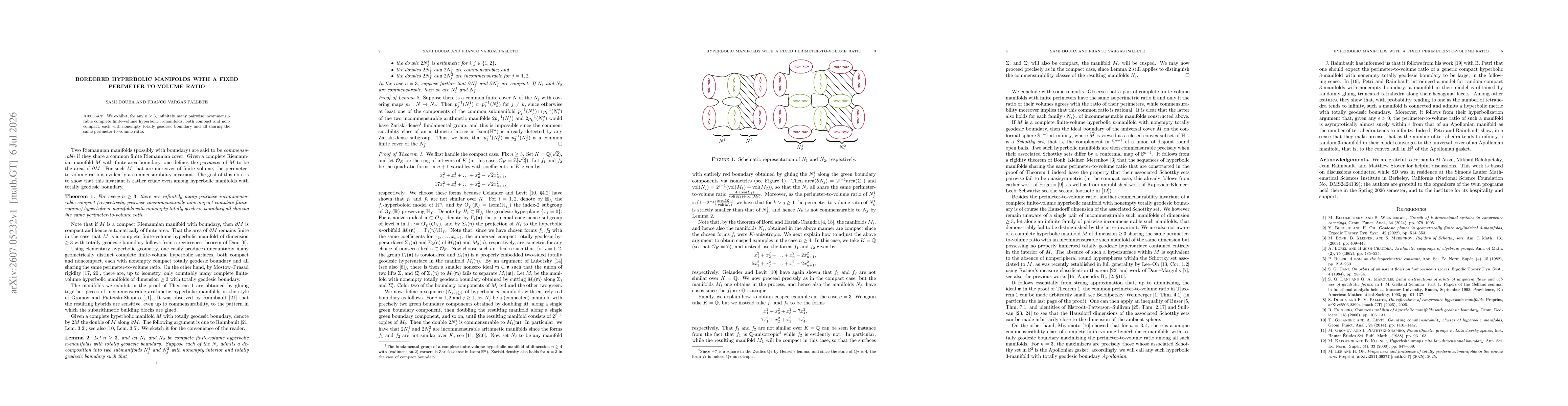 Thumbnail for Bordered hyperbolic manifolds with a fixed perimeter-to-volume ratio