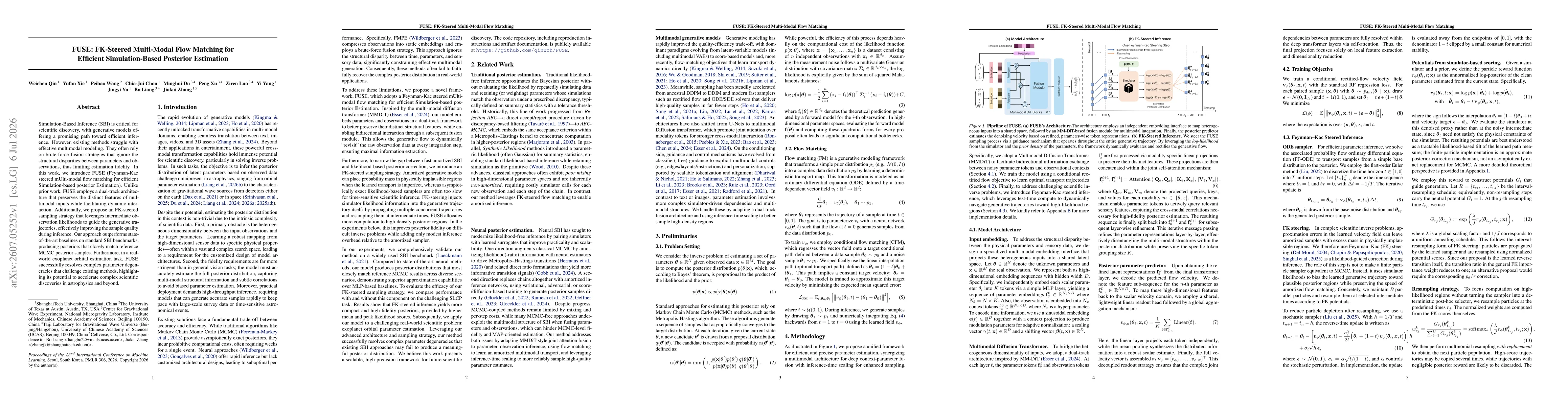 Thumbnail for FUSE: FK-Steered Multi-Modal Flow Matching for Efficient Simulation-Based Posterior Estimation