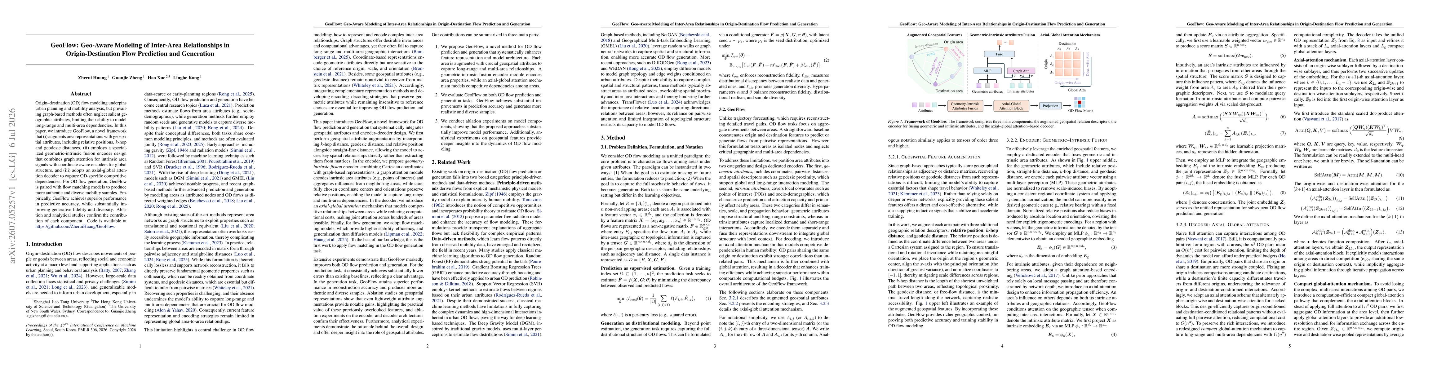 Thumbnail for GeoFlow: Geo-Aware Modeling of Inter-Area Relationships in Origin-Destination Flow Prediction and Generation