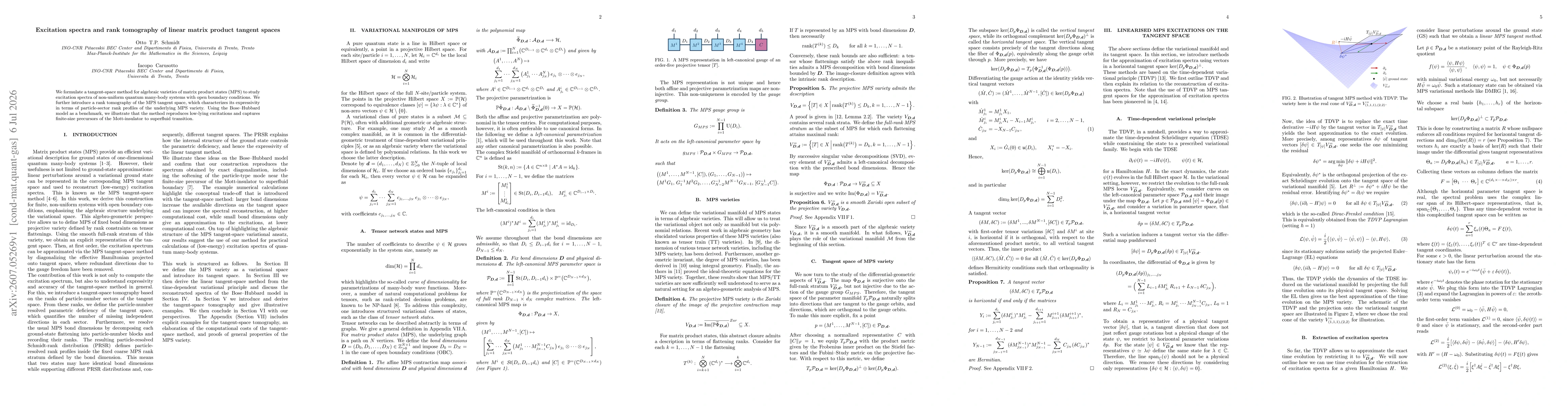 Thumbnail for Excitation spectra and rank tomography of linear matrix product tangent spaces