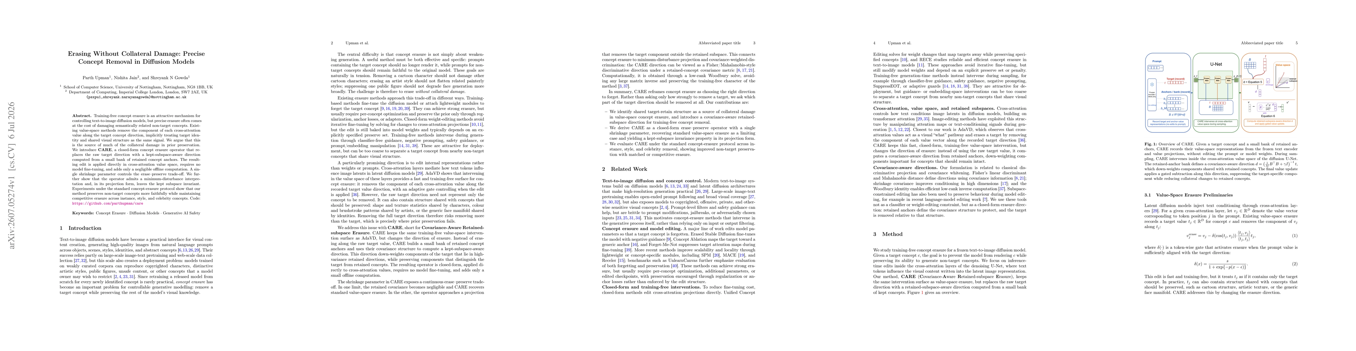 Thumbnail for Erasing Without Collateral Damage: Precise Concept Removal in Diffusion Models