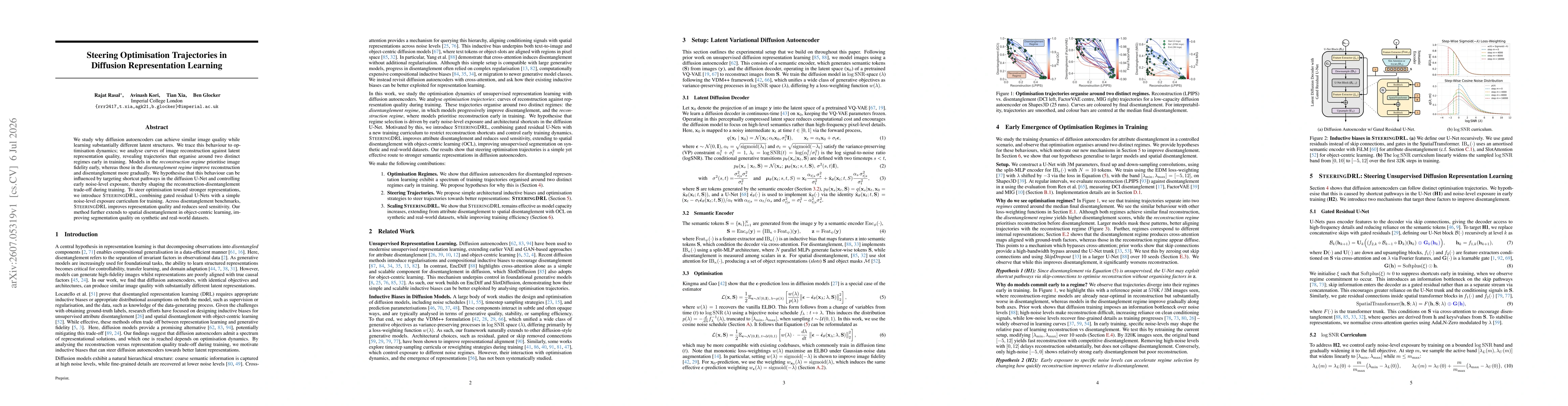 Thumbnail for Steering Optimisation Trajectories in Diffusion Representation Learning