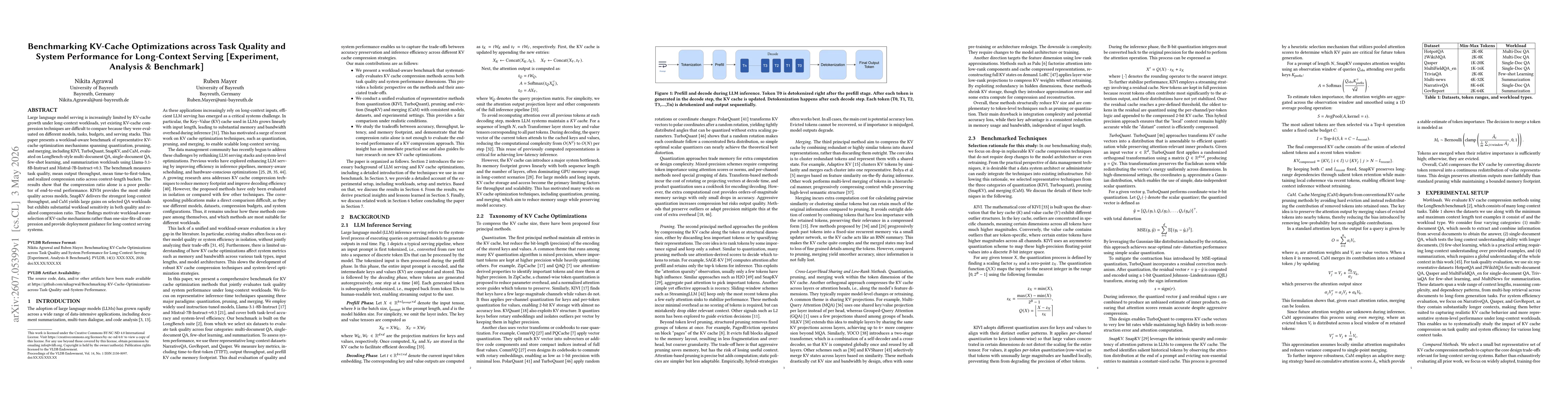 Thumbnail for Benchmarking KV-Cache Optimizations across Task Quality and System Performance for Long-Context Serving