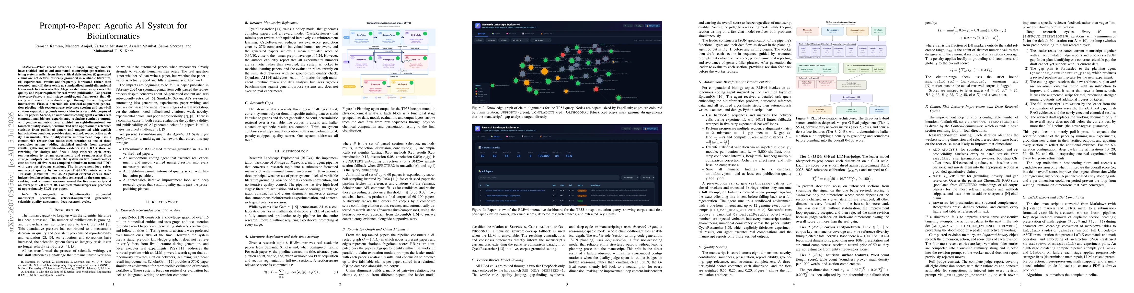 Thumbnail for Prompt-to-Paper: Agentic AI System for Bioinformatics