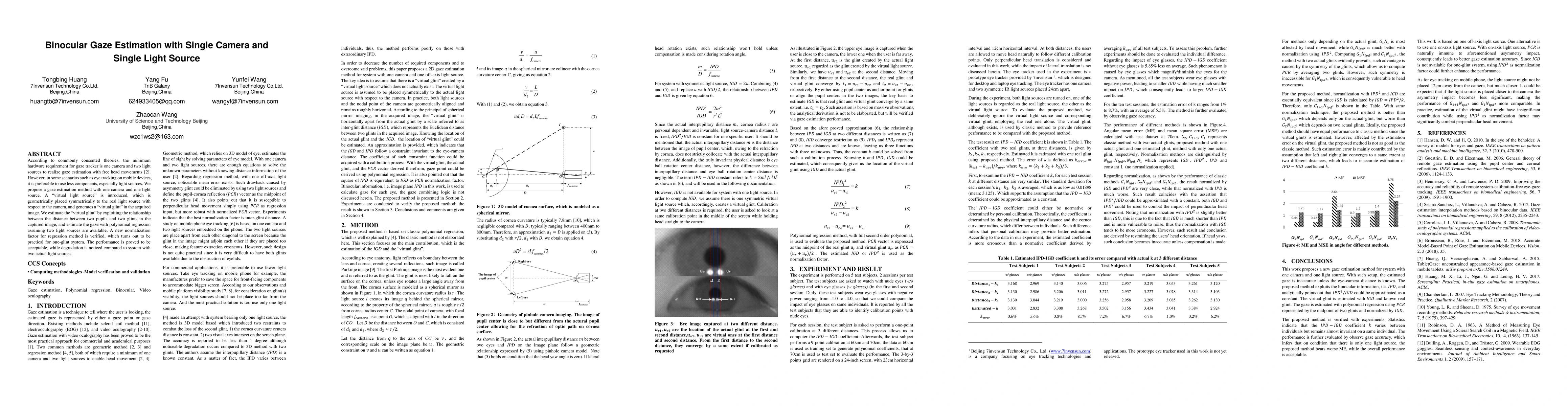 Thumbnail for Binocular Gaze Estimation with Single Camera and Single Light Source