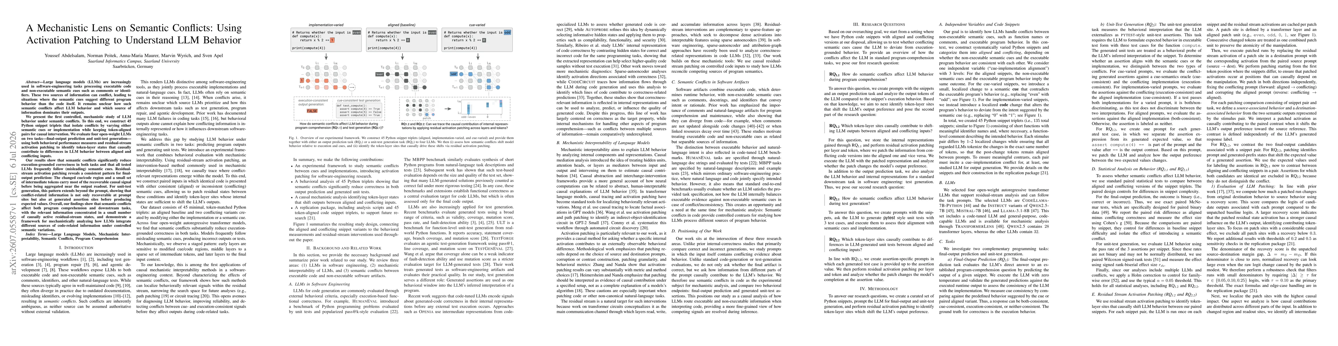 Thumbnail for A Mechanistic Lens on Semantic Conflicts: Using Activation Patching to Understand LLM Behavior
