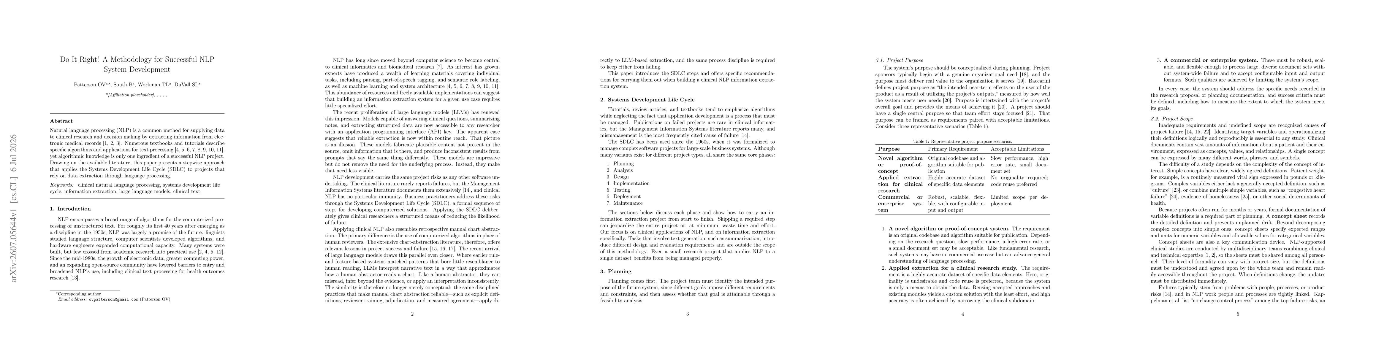 Thumbnail for Do It Right! A Methodology for Successful NLP System Development