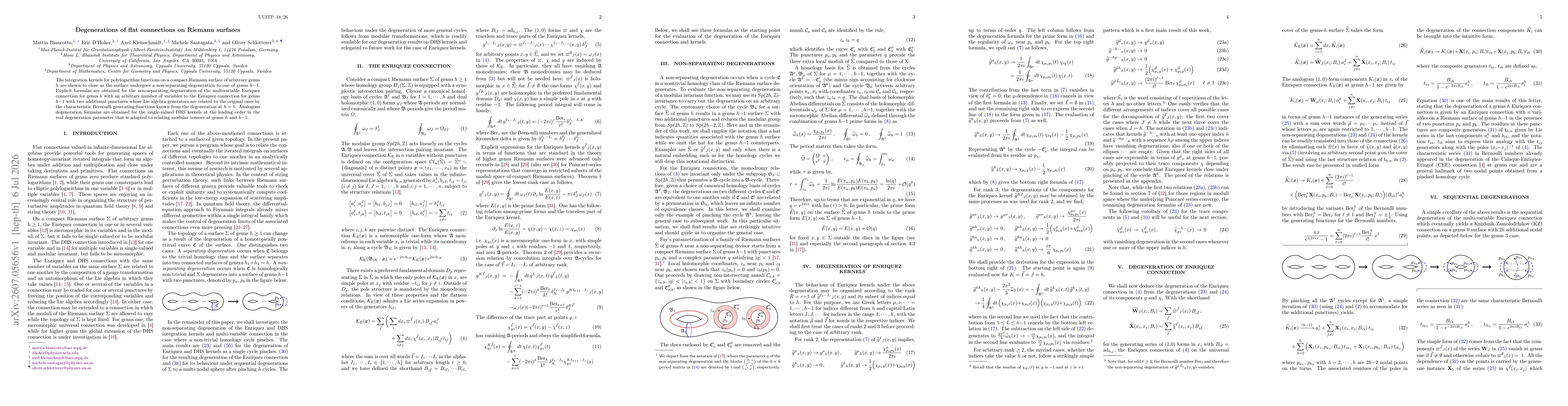 Thumbnail for Degenerations of flat connections on Riemann surfaces