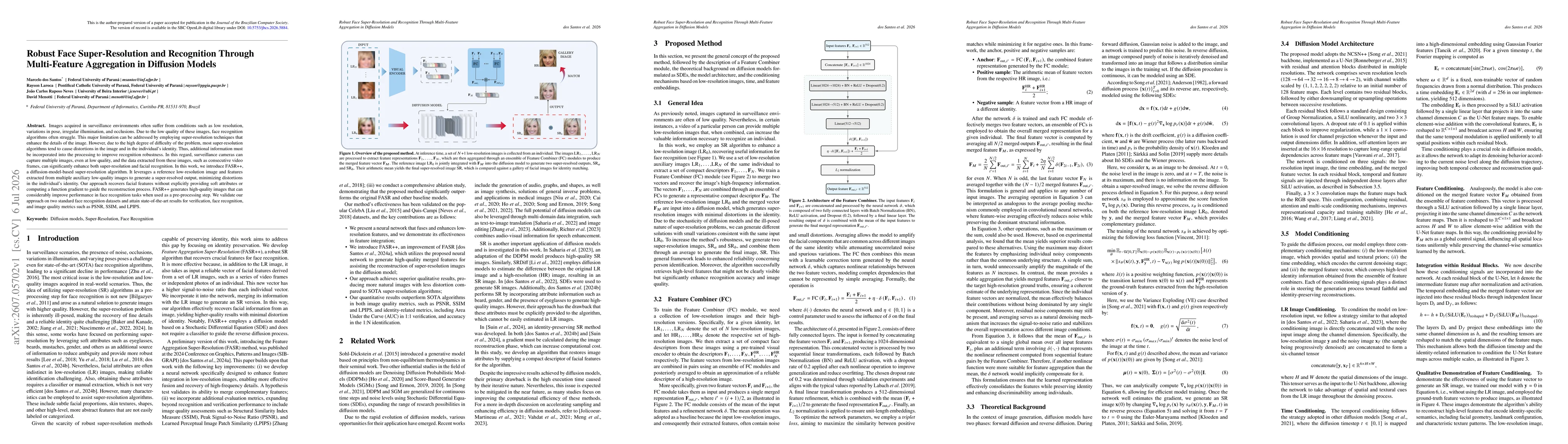 Thumbnail for Robust Face Super-Resolution and Recognition Through Multi-Feature Aggregation in Diffusion Models