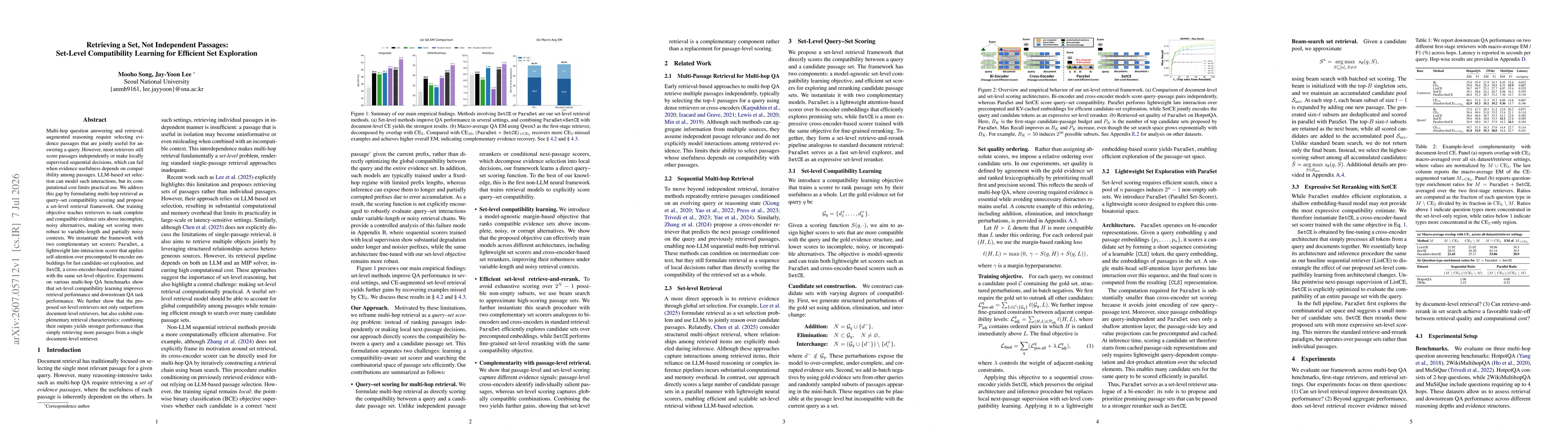 Thumbnail for Retrieving a Set, Not Independent Passages: Set-Level Compatibility Learning for Efficient Set Exploration