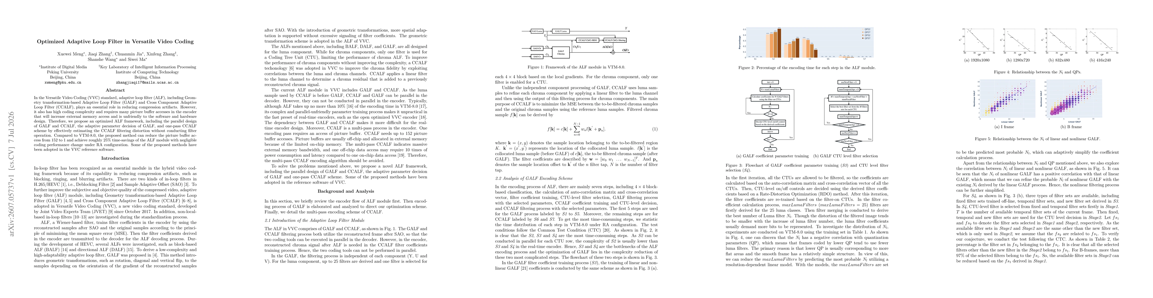 Thumbnail for Optimized Adaptive Loop Filter in Versatile Video Coding