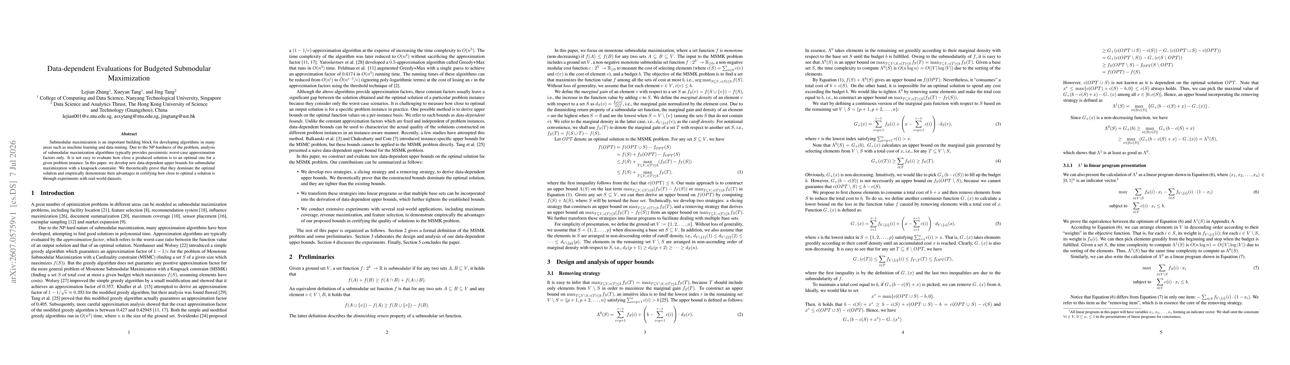 Thumbnail for Data-dependent Evaluations for Budgeted Submodular Maximization