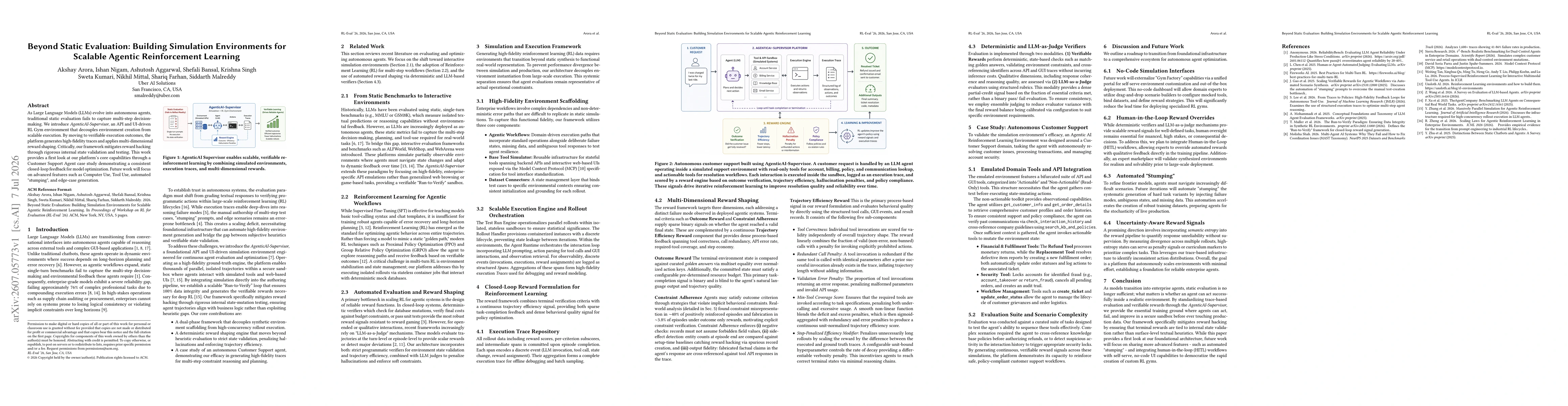 Thumbnail for Beyond Static Evaluation: Building Simulation Environments for Scalable Agentic Reinforcement Learning