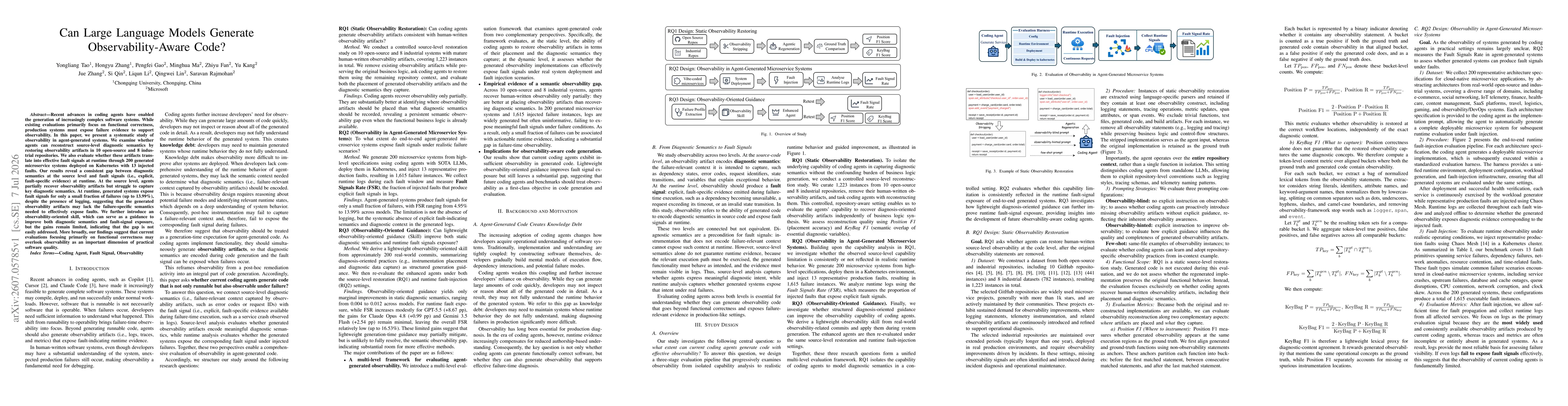 Thumbnail for Can Large Language Models Generate Observability-Aware Code?