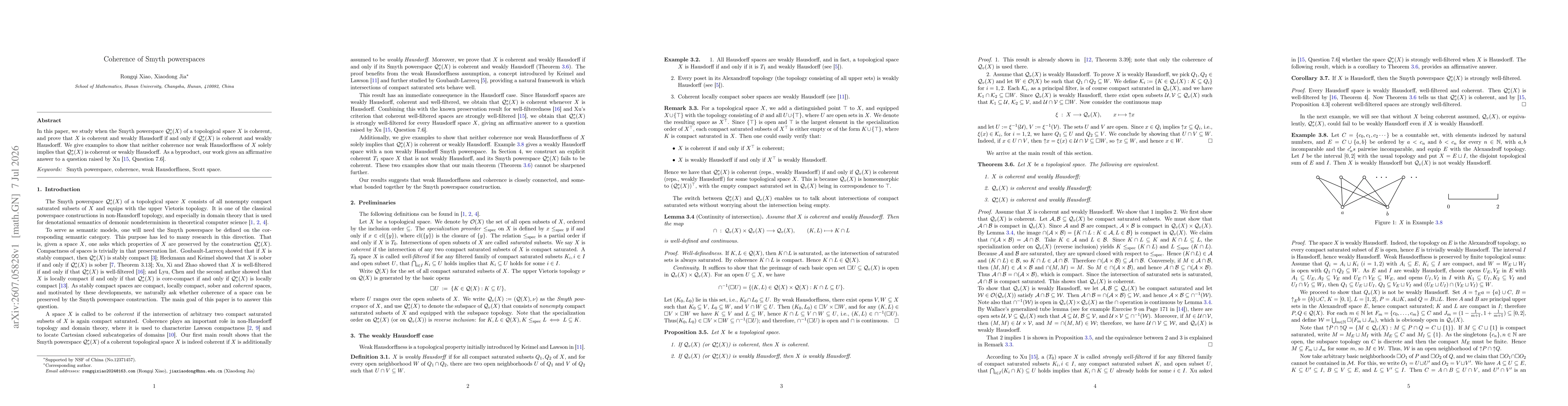 Thumbnail for Coherence of Smyth powerspaces