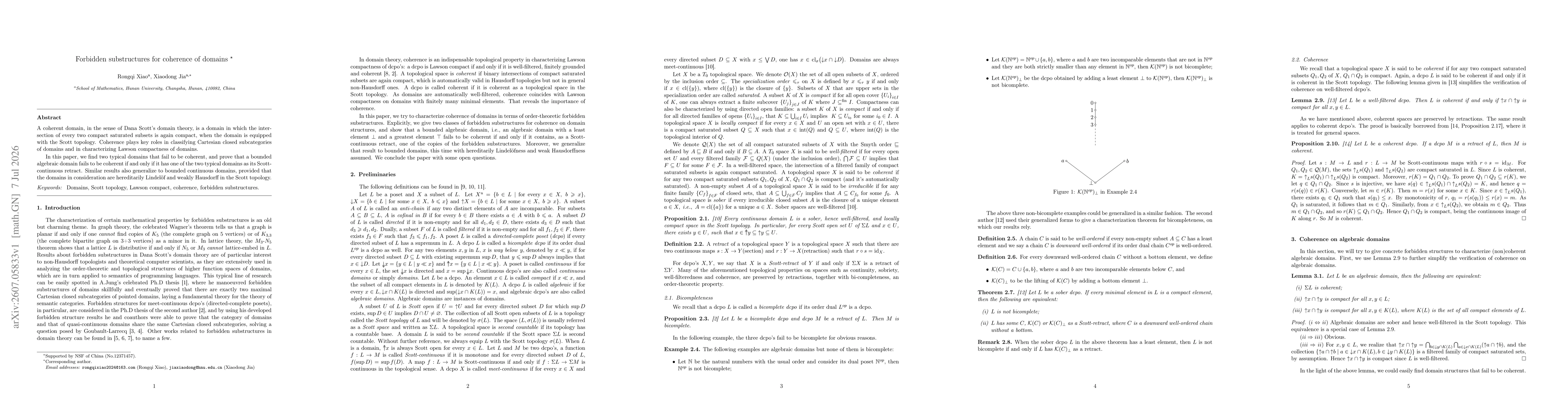Thumbnail for Forbidden substructures for coherence of domains