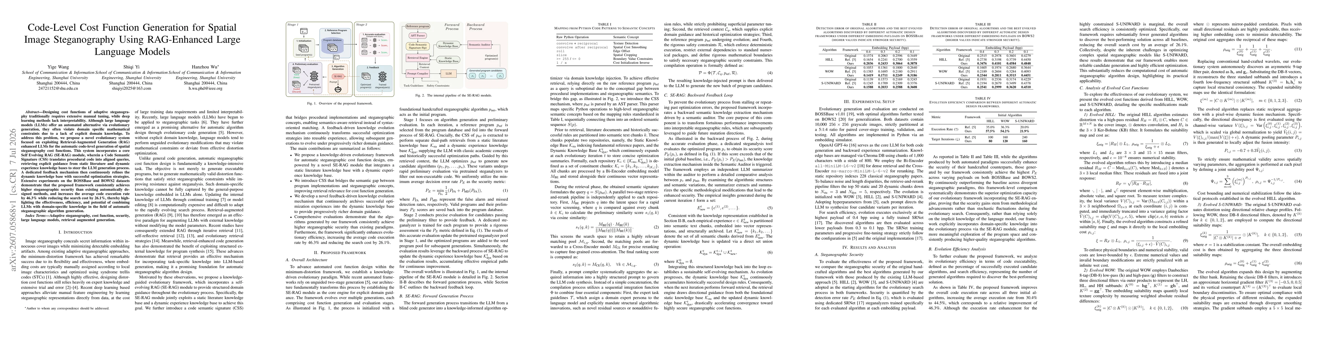 Thumbnail for Code-Level Cost Function Generation for Spatial Image Steganography Using RAG-Enhanced Large Language Models