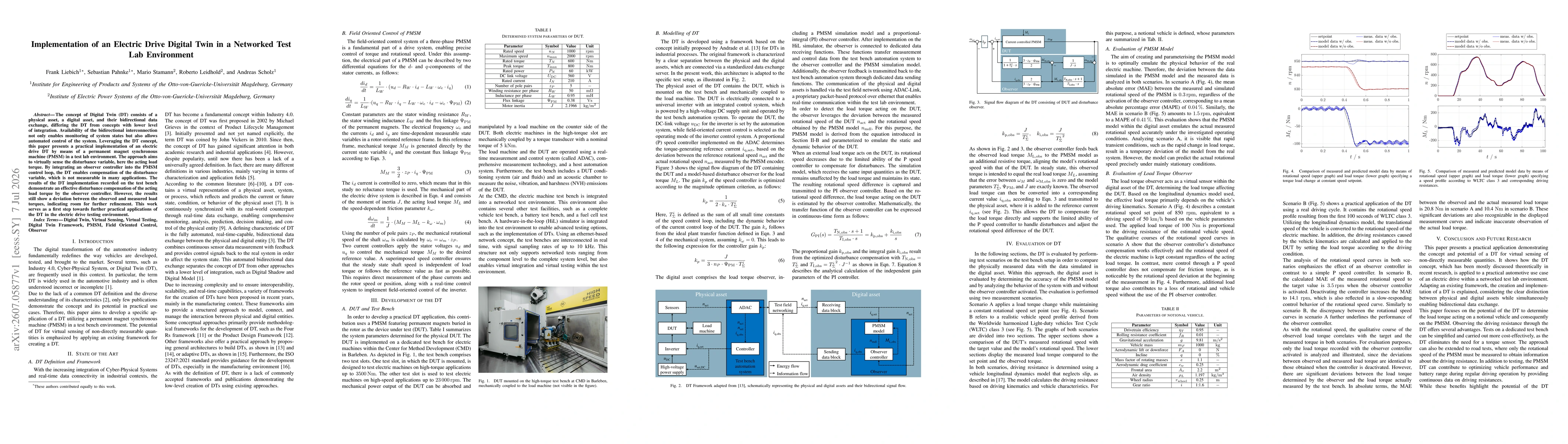 Thumbnail for Implementation of an Electric Drive Digital Twin in a Networked Test Lab Environment