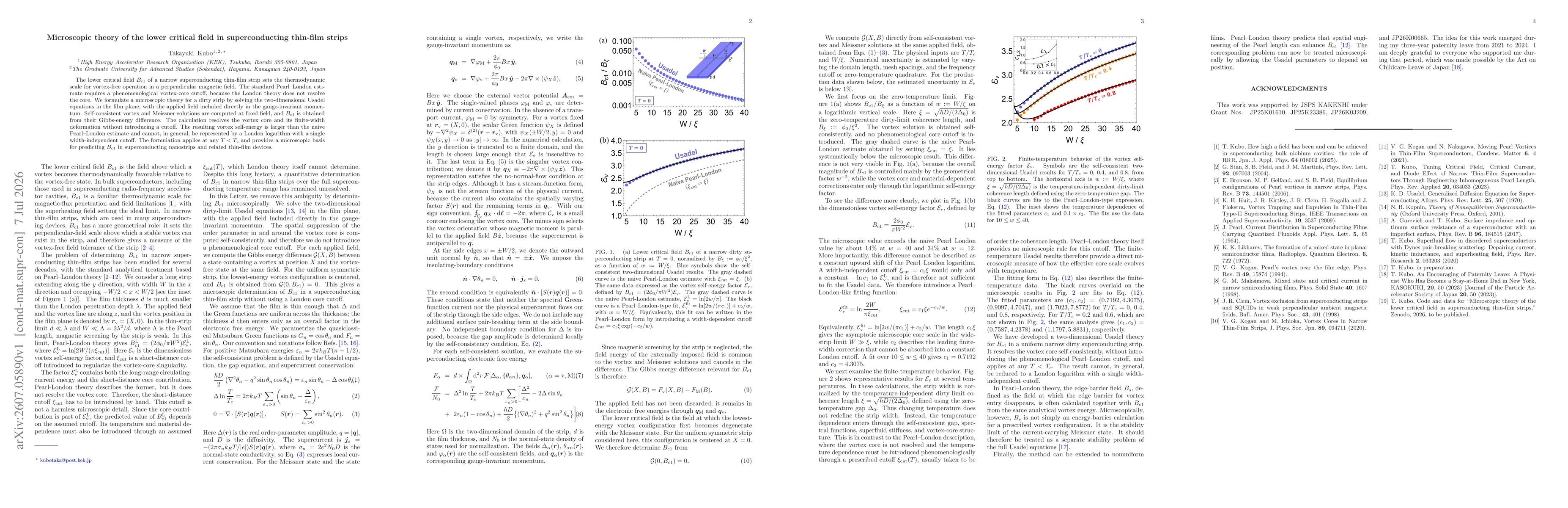 Thumbnail for Microscopic theory of the lower critical field in superconducting thin-film strips
