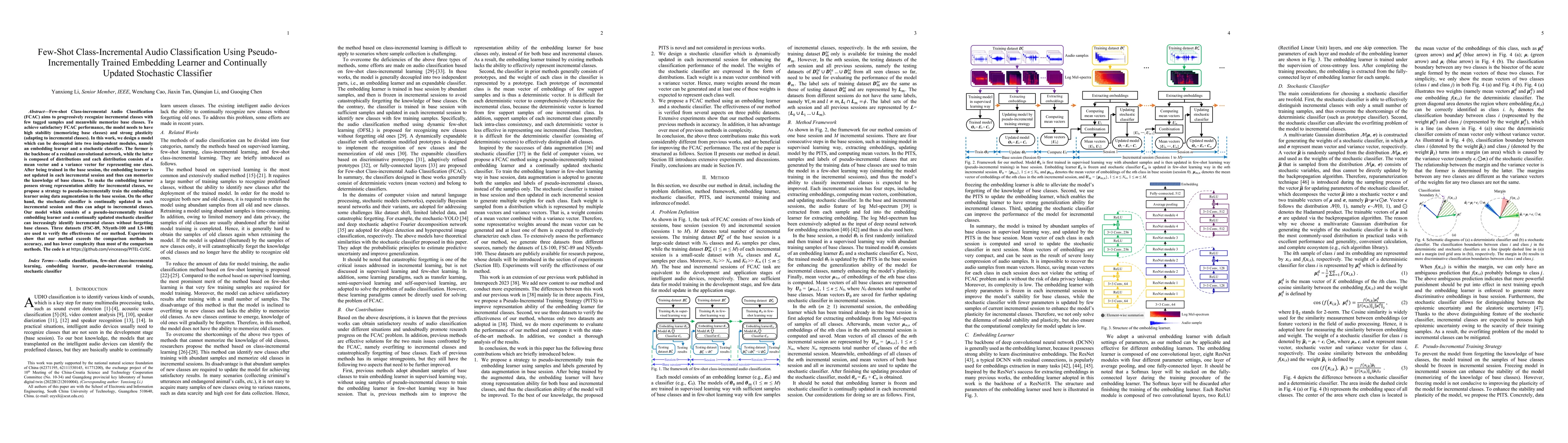 Thumbnail for Few-Shot Class-Incremental Audio Classification Using Pseudo-Incrementally Trained Embedding Learner and Continually Updated Stochastic Classifier