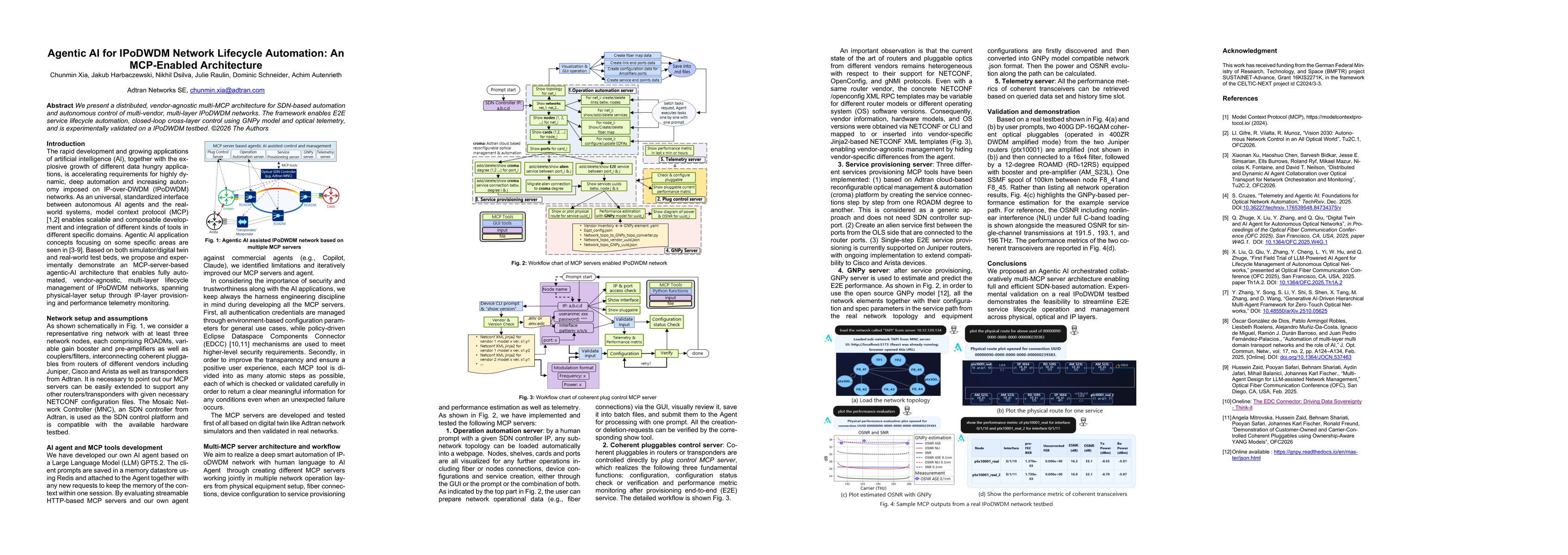Thumbnail for Agentic AI for IPoDWDM Network Lifecycle Automation: An MCP-Enabled Architecture